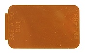 Rectangular Microprism Reflector, Amber, 2-3/4" X 1-3/4"
